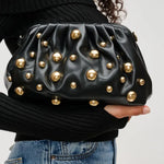 Carey Studded Clutch | Black