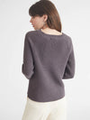 Jane Metallic Crewneck Sweater | Charcoal