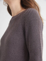 Jane Metallic Crewneck Sweater | Charcoal