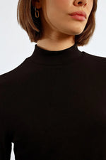 Long Sleeve Mock Neck Sweater | Black