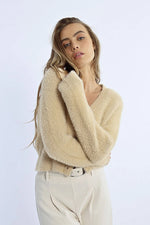 Fluffy Cardigan | Beige