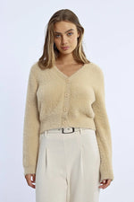 Fluffy Cardigan | Beige