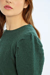 Emerald Puff Sleeve Sweater