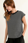 Striped Tee | Black + White