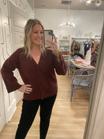 Jolie Full Sleeve Cardi | Bitter Chocolate