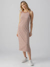 Contrast Trim Maxi Dress | Washed Clay/Birch Stripe