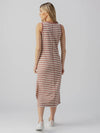 Contrast Trim Maxi Dress | Washed Clay/Birch Stripe