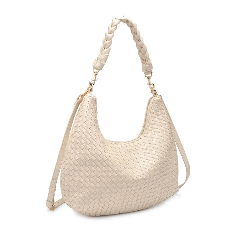 Sabrina Woven Hobo | Cream