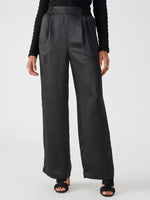 Gabriela High Rise Satin Pant | Black