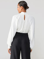 Sateen Mixed Media Top | Milk