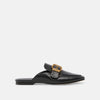 Santel Flats | Black Leather