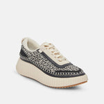 Dolen Sneakers | White Black Woven