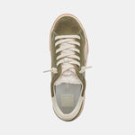 Zina Plush Sneakers | Moss Perforated