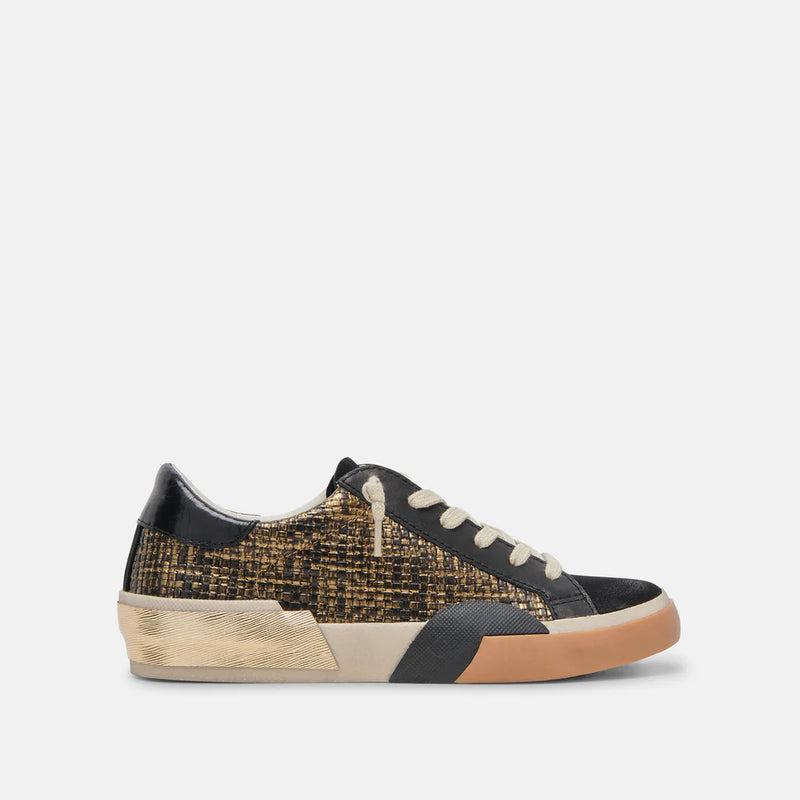 Zina Sneakers | Bronze + Black Woven