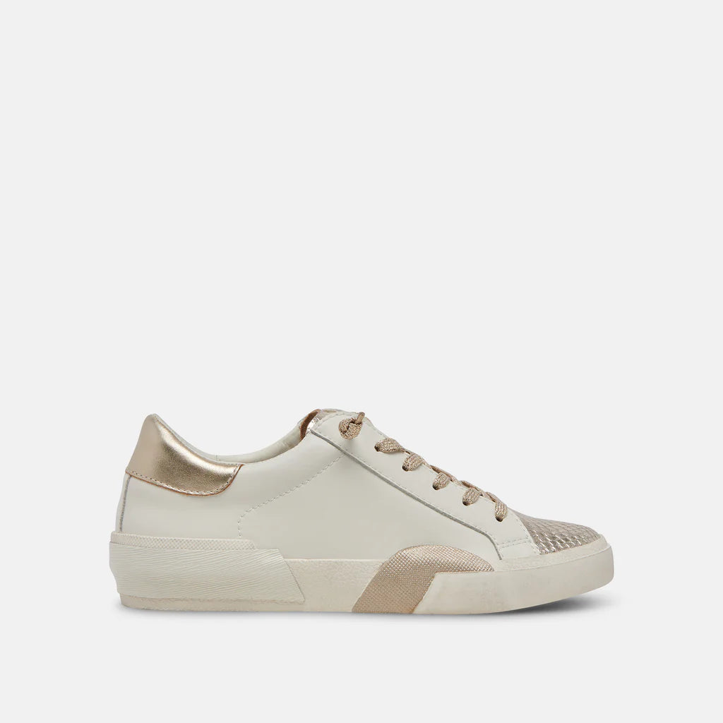 Zina Sneakers | Gold/White