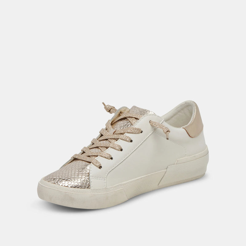 Zina Sneakers | Gold/White