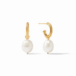 Delphine Pearl Hoop and Charm Earring