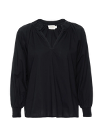 Estelle Peasant Blouse | Jet Black