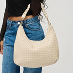 Sabrina Woven Hobo | Cream