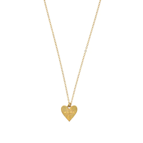 Dainty Heart Mama Necklace