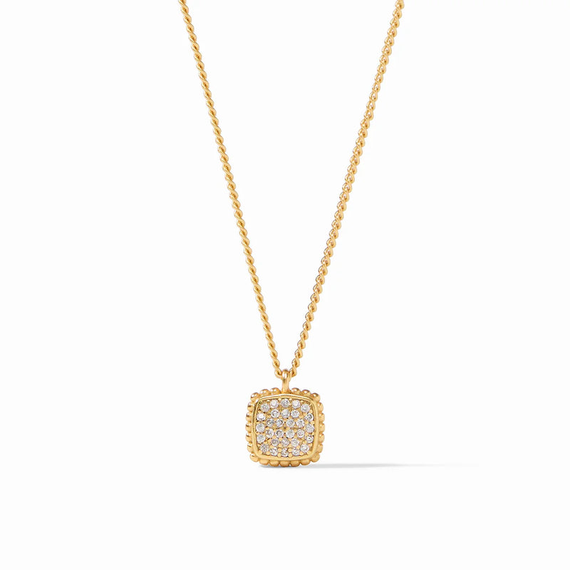 Noel Pave Solitaire Necklace | CZ