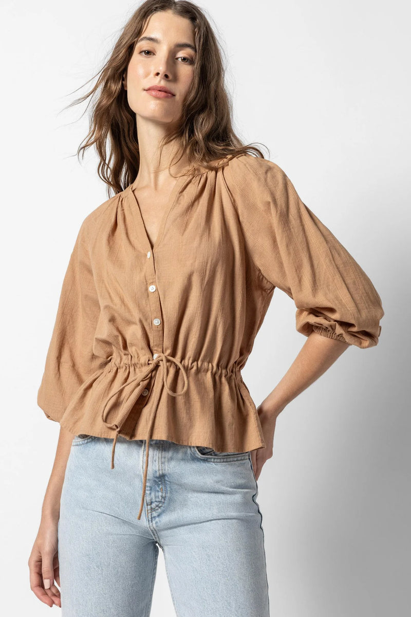 Tie Waist Button Down | Beechwood