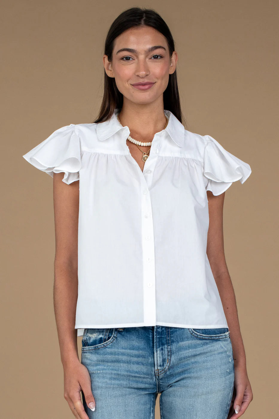 Val Top | White Poplin