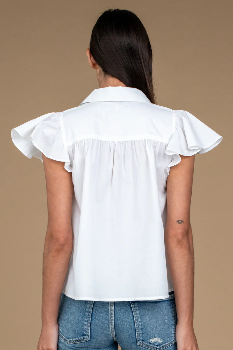 Val Top | White Poplin