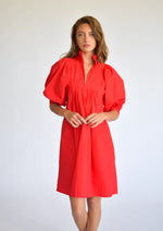 High Neck Dress | Red