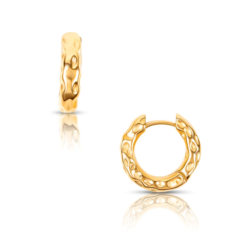 Blakely Hammered Mini Hoop Earrings