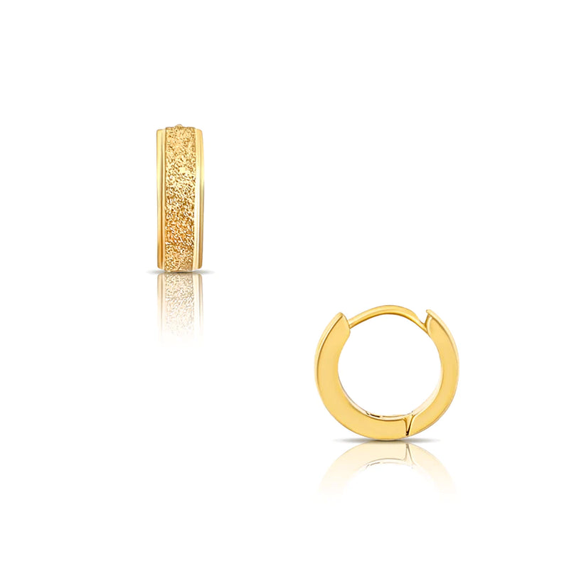 Chrissy Textured Huggie Hoop Earring