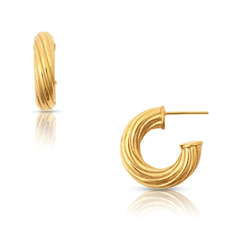 Cruz Twisted Mini Hoop Earrings | Ellie Vail