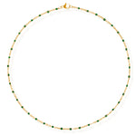 Evie Green Dainty Enamel Beaded Necklace | Ellie Vail