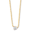 Lola Solitaire Sideways Pear Necklace