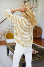 Carolyn Sweater | Marigold Stripe Organic