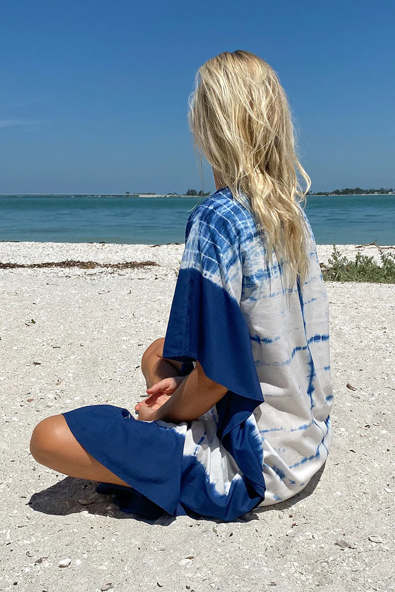 Tie Dye Caftan | Indigo