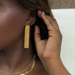 Reine Snake Chain Tassel Earrings