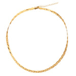 Vesna Braided Herringbone Chain Necklace