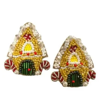 Gingerbread House Stud Earrings