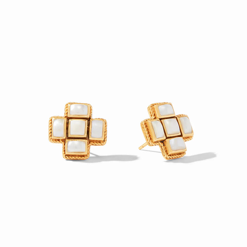 Savoy Stud Earrings | Pearl