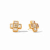 Savoy Stud Earrings | Clear Crystal