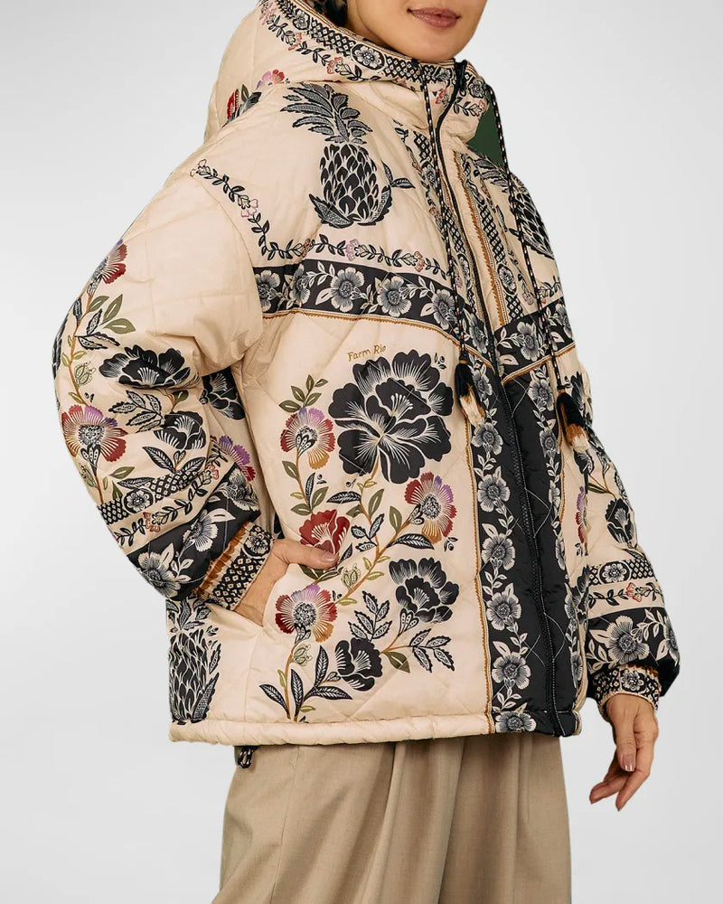 Romantic Garden Puffer Jacket