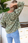 Frances Blouse | Olive Cheetah Organic