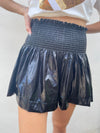 Black Metallic Swing Shorts