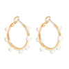 Mini Isla Hoop Pearl Earrings