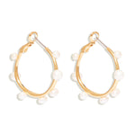 Mini Isla Hoop Pearl Earrings